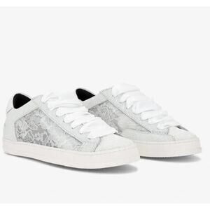 P448 John Fiore White Lace Sneakers